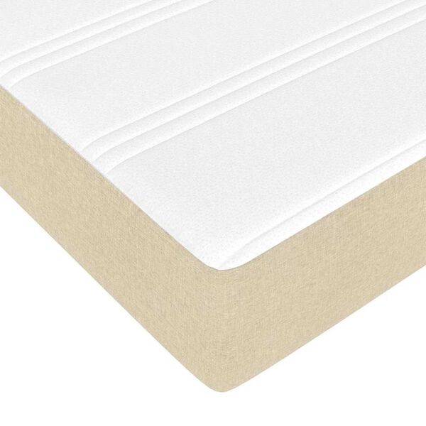 vidaXL Κρεβάτι με ελατήρια Άλλο Κρεμ 180 x 200 cm ύφασμα