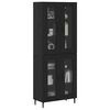 vidaXL Highboard 2 pcs &Mu;&alpha;ύ&rho;&eta; &Omicron;&xi;&upsilon;ά &Sigma;ύ&nu;&theta;&epsilon;&tau;&omicron; &Xi;ύ&lambda;&omicron; &kappa;&alpha;&iota; &Gamma;&upsilon;&alpha;&lambda;ί