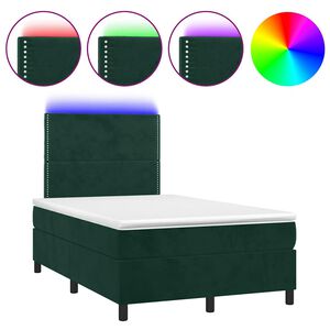 vidaXL &Kappa;&rho;&epsilon;&beta;ά&tau;&iota; Boxspring &mu;&epsilon; &Sigma;&tau;&rho;ώ&mu;&alpha; & LED &Sigma;&kappa;. &Pi;&rho;ά&sigma;&iota;&nu;&omicron; 120x190&epsilon;&kappa; &Beta;&epsilon;&lambda;&omicron;ύ&delta;&omicron;