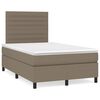 vidaXL &Kappa;&rho;&epsilon;&beta;ά&tau;&iota; Boxspring &mu;&epsilon; &Sigma;&tau;&rho;ώ&mu;&alpha; Taupe 120x190 &epsilon;&kappa;. &Upsilon;&phi;&alpha;&sigma;&mu;ά&tau;&iota;&nu;&omicron;