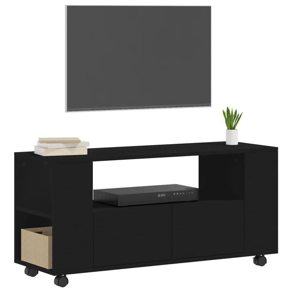 vidaXL Έπιπλο Τηλεόρασης Μαύρο 102x34,5x43 εκ. Επεξεργασμένο Ξύλο