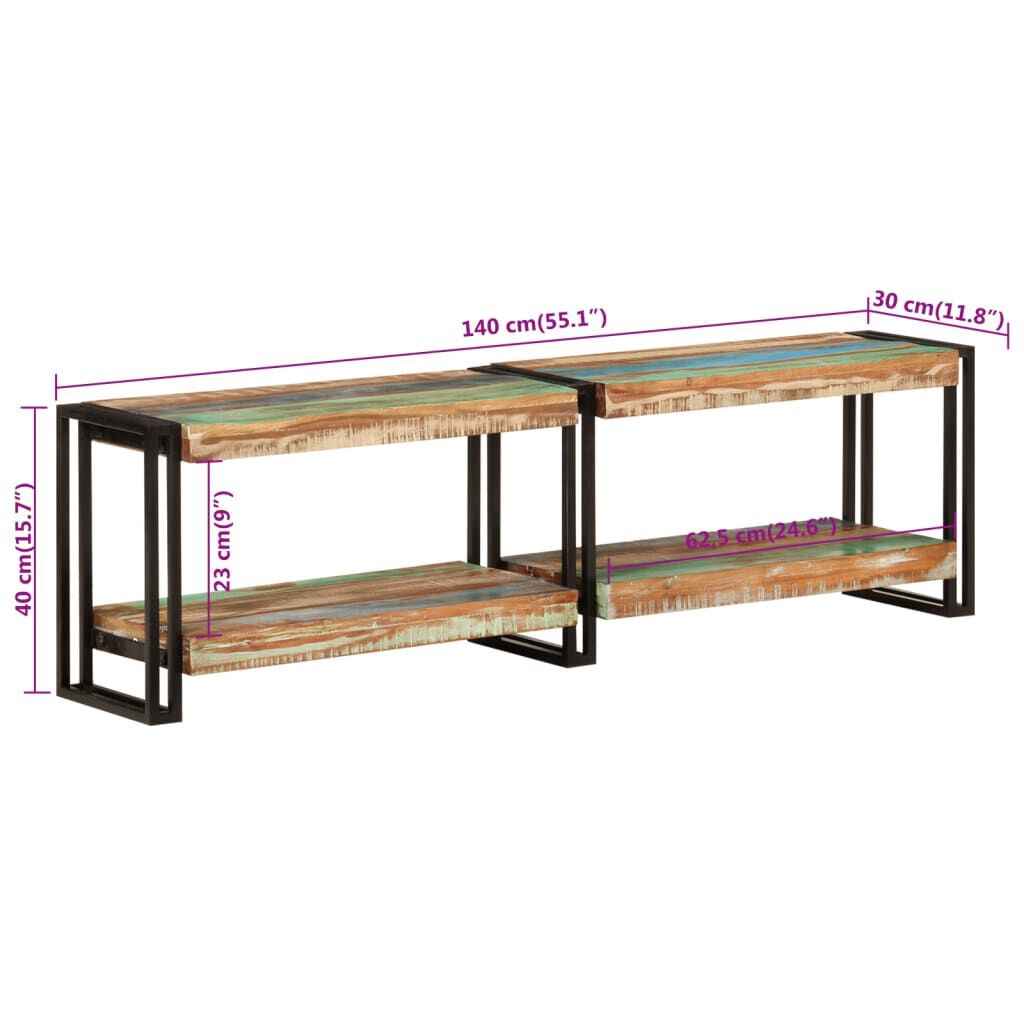 vidaXL Έπιπλο Τηλεόρασης 140 x 30 x 40 εκ. από Μασίφ Ανακυκλωμένο Ξύλο