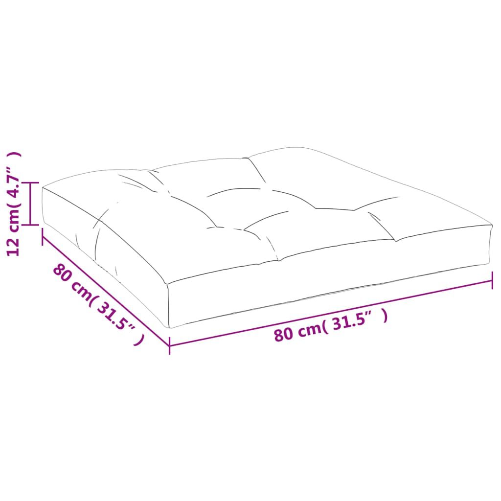 vidaXL Μαξιλάρι Παλέτας Πράσινο 80 x 80 x 12 εκ. Υφασμάτινο