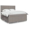 vidaXL &Kappa;&rho;&epsilon;&beta;ά&tau;&iota; Boxspring &mu;&epsilon; &Sigma;&tau;&rho;ώ&mu;&alpha; Taupe 180x200 &epsilon;&kappa;. &Upsilon;&phi;&alpha;&sigma;&mu;ά&tau;&iota;&nu;&omicron;