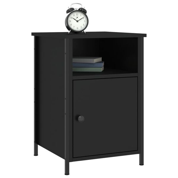 vidaXL Κομοδίνα 2 τεμ. Μαύρα 40 x 42 x 60 εκ. από Επεξεργασμένο Ξύλο