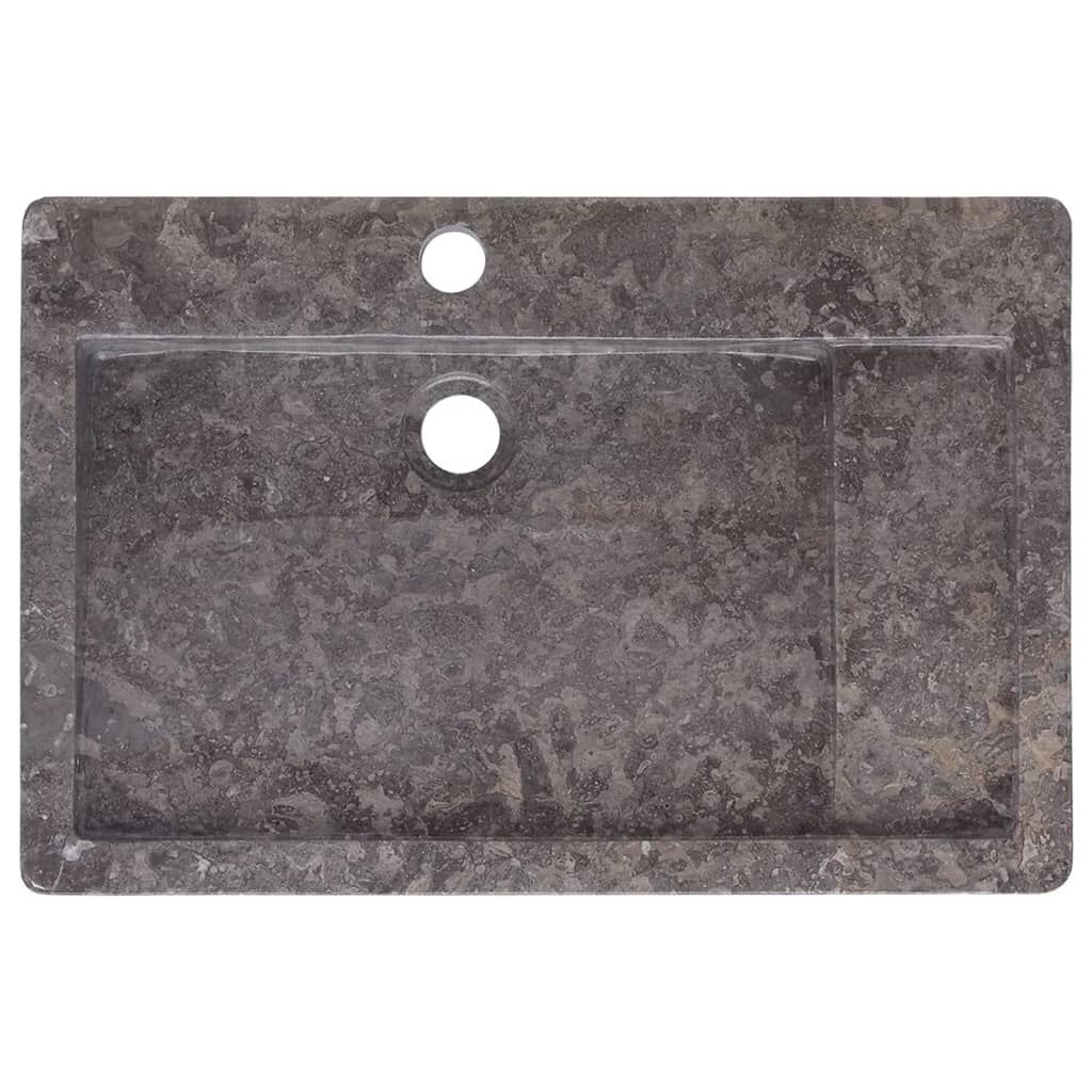 vidaXL Νιπτήρας Γκρι 58 x 39 x 10 εκ. Μαρμάρινος