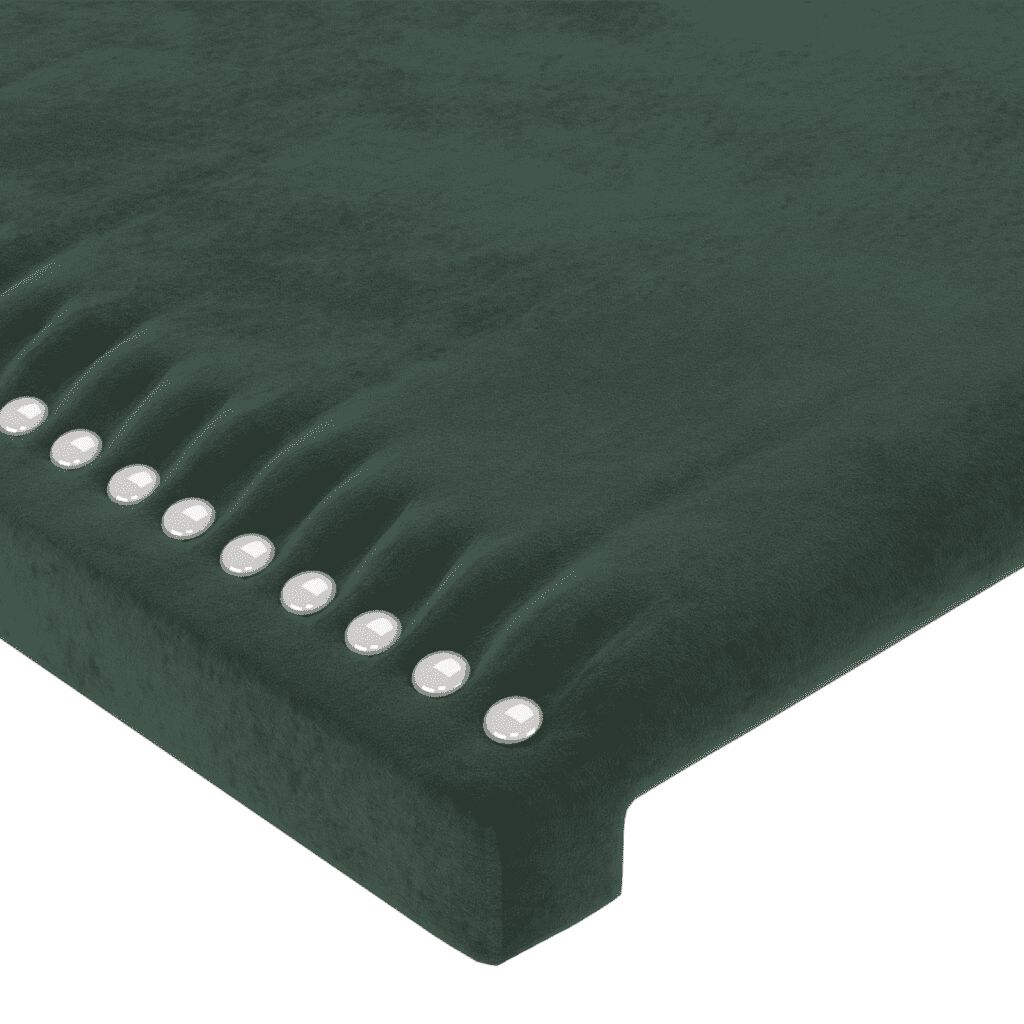 vidaXL Κρεβάτι Boxspring με Στρώμα Σκούρο Πράσινο 120x200εκ. Βελούδινο