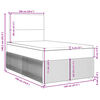 vidaXL Κρεβάτι Boxspring με Στρώμα Σκούρο Πράσινο 120x190εκ. Βελούδινο