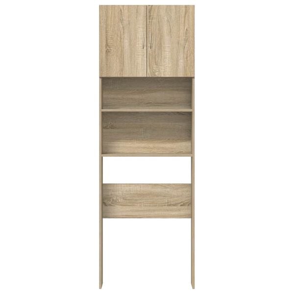 vidaXL Ντουλάπι Πλυντηρίου Χρώμα Sonoma Δρυς 64x24x190 εκ Επεξ. Ξύλο