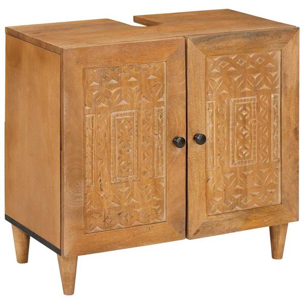 vidaXL Σετ Επίπλων Μπάνιου με συρτάρι 3 pcs Καφέ 38 x 33 x 160 εκ.