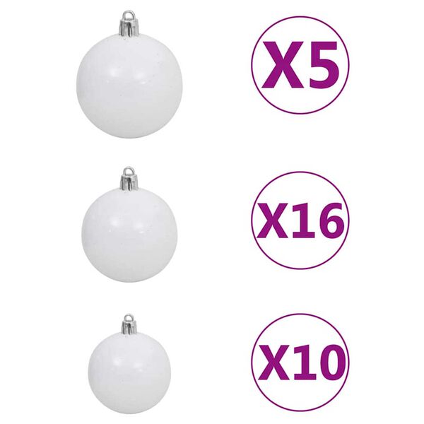 vidaXL Χριστουγεν. Δέντρο Τεχνητό Αρθρωτό με 300 LED & Μπάλες 210 εκ.