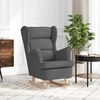 vidaXL Κουνιστή καρέκλα σκούρο γκρι 74x90x102 cm Ύφασμα