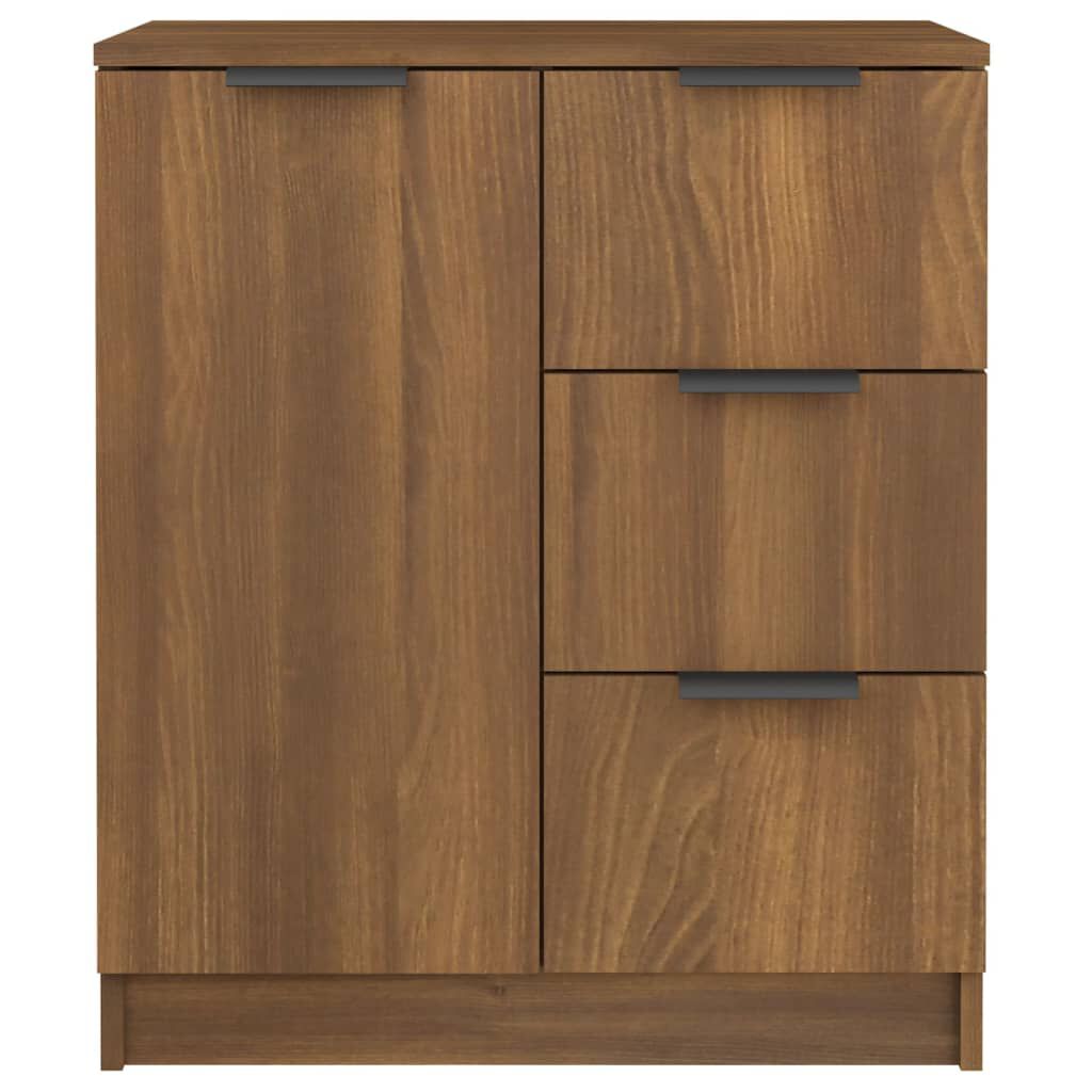 vidaXL Συρταριέρες 2 τεμ. Καφέ Δρυς 60x30x70 εκ. Επεξεργασμένο Ξύλο