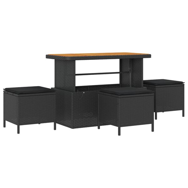 vidaXL &Sigma;&epsilon;&tau; &Kappa;&alpha;&nu;&alpha;&pi;έ &Kappa;ή&pi;&omicron;&upsilon; &mu;&epsilon; &mu;&alpha;&xi;&iota;&lambda;ά&rho;&iota; 13 pcs &Mu;&alpha;ύ&rho;&omicron; &Pi;&omicron;&lambda;&upsilon; &rho;ά&tau;&alpha;&nu;