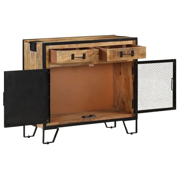 vidaXL Ντουλάπι με Συρτάρια 80x31x71 εκ. Μασίφ Ακατέργαστο Ξύλο Μάνγκο