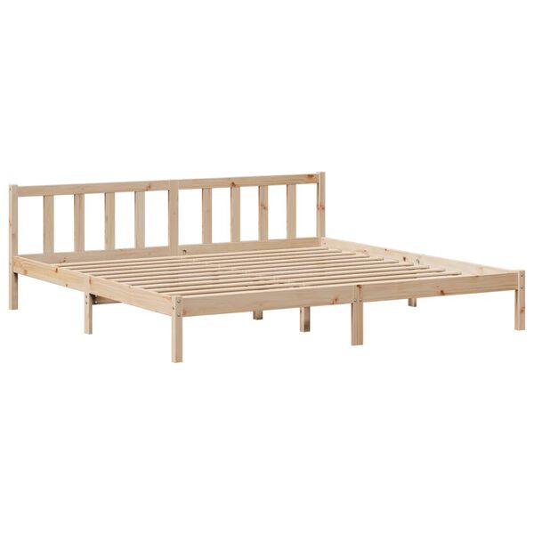 vidaXL Κρεβάτι Βιβλιοθήκη Χωρίς Στρώμα 180x200 εκ Μασίφ Ξύλο Πεύκου