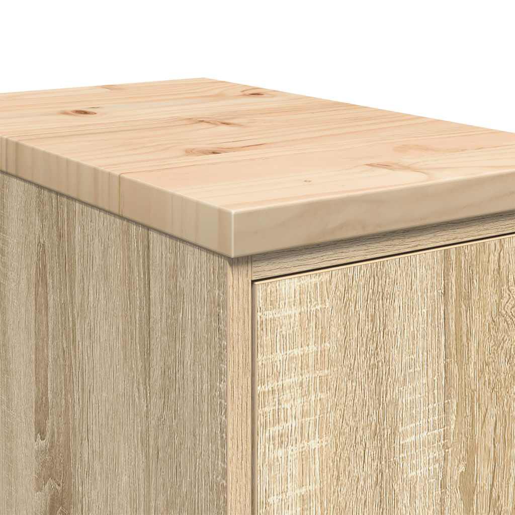 vidaXL ντουλάπι αποθήκευσης γκαράζ 30x51x85 εκ μασίφ ξύλο πεύκο