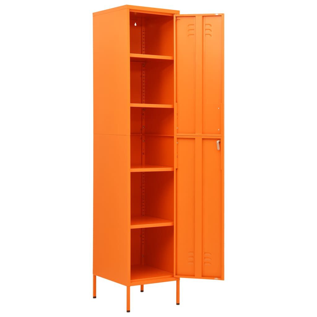 vidaXL Φοριαμός Πορτοκαλί 35 x 46 x 180 εκ. από Ατσάλι