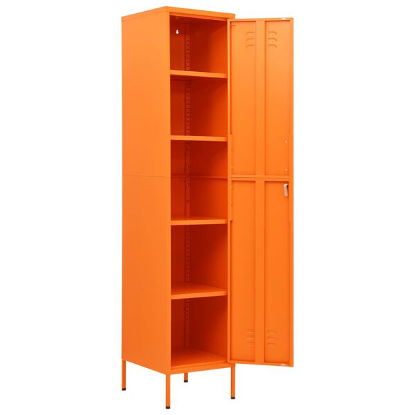 vidaXL Φοριαμός Πορτοκαλί 35 x 46 x 180 εκ. από Ατσάλι