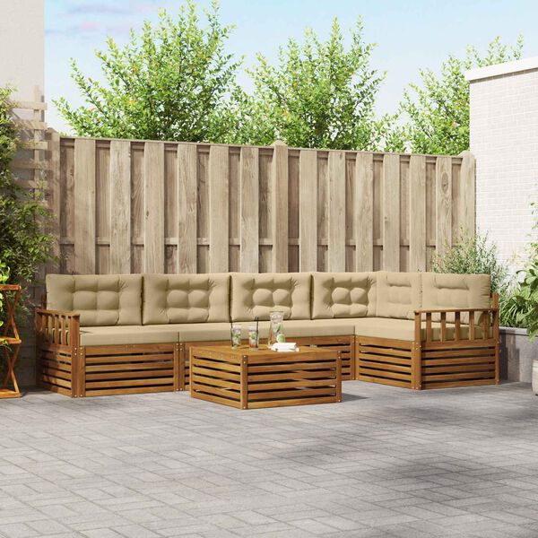 vidaXL &Sigma;&epsilon;&iota;&rho;ά &Kappa;&alpha;&nu;&alpha;&pi;έ &Epsilon;&xi;&omega;&tau;&epsilon;&rho;&iota;&kappa;&omicron;ύ &mu;&epsilon; &mu;&alpha;&xi;&iota;&lambda;ά&rho;&iota; 6 pcs &Phi;&upsilon;&sigma;&iota;&kappa;ό &kappa;&alpha;&iota; &Mu;&pi;&epsilon;&zeta;