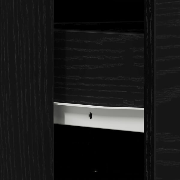 vidaXL Ντουλάπι Μπάνιου Μαύρη δρυς 80 x 33 x 60 εκ Επεξεργασμένο ξύλο