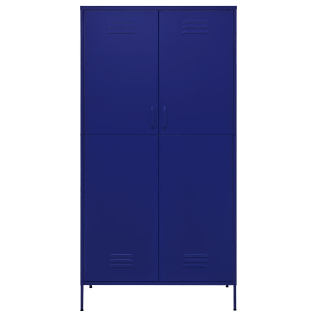 vidaXL Ντουλάπα Ναυτικό Μπλε 90 x 50 x 180 εκ. από Ατσάλι