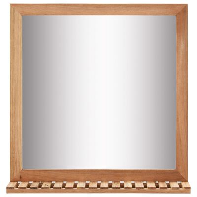 vidaXL Καθρέφτης Μπάνιου 60 x 12 x 62 εκ. από Μασίφ Ξύλο Καρυδιάς