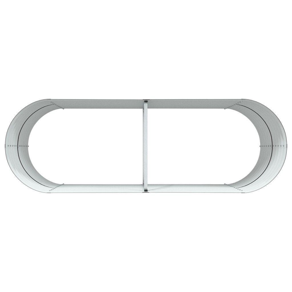 vidaXL Ψηλή Κρεβατοκάμαρα Κήπου Καφέ 240x80x81 εκ από Γαλβανισμένο Χάλυβα