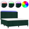 vidaXL &Kappa;&rho;&epsilon;&beta;ά&tau;&iota; Boxspring &mu;&epsilon; &Sigma;&tau;&rho;ώ&mu;&alpha; & LED &Sigma;&kappa;. &Pi;&rho;ά&sigma;&iota;&nu;&omicron; 160x200&epsilon;&kappa; &Beta;&epsilon;&lambda;&omicron;ύ&delta;&omicron;