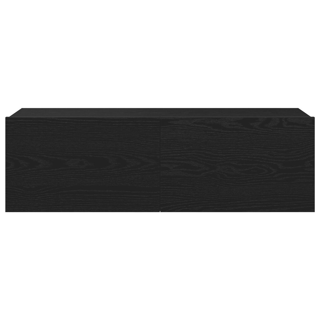 vidaXL Κόγχες τηλεόρασης 2 τεμ Μαύρο Δρύς 100x30x30 εκ Επεξεργασμένο ξύλο