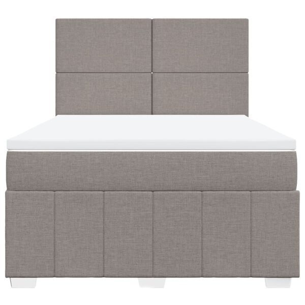 vidaXL &Kappa;&rho;&epsilon;&beta;ά&tau;&iota; Boxspring &mu;&epsilon; &Sigma;&tau;&rho;ώ&mu;&alpha; Taupe 160x200 &epsilon;&kappa;. &Upsilon;&phi;&alpha;&sigma;&mu;ά&tau;&iota;&nu;&omicron;