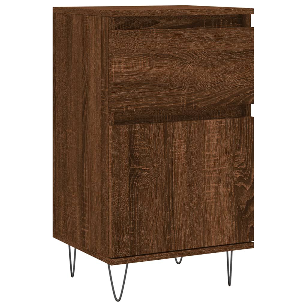 vidaXL Ντουλάπια 2 τεμ. Καφέ Δρυς 40x35x70 εκ. από Επεξεργασμένο Ξύλο
