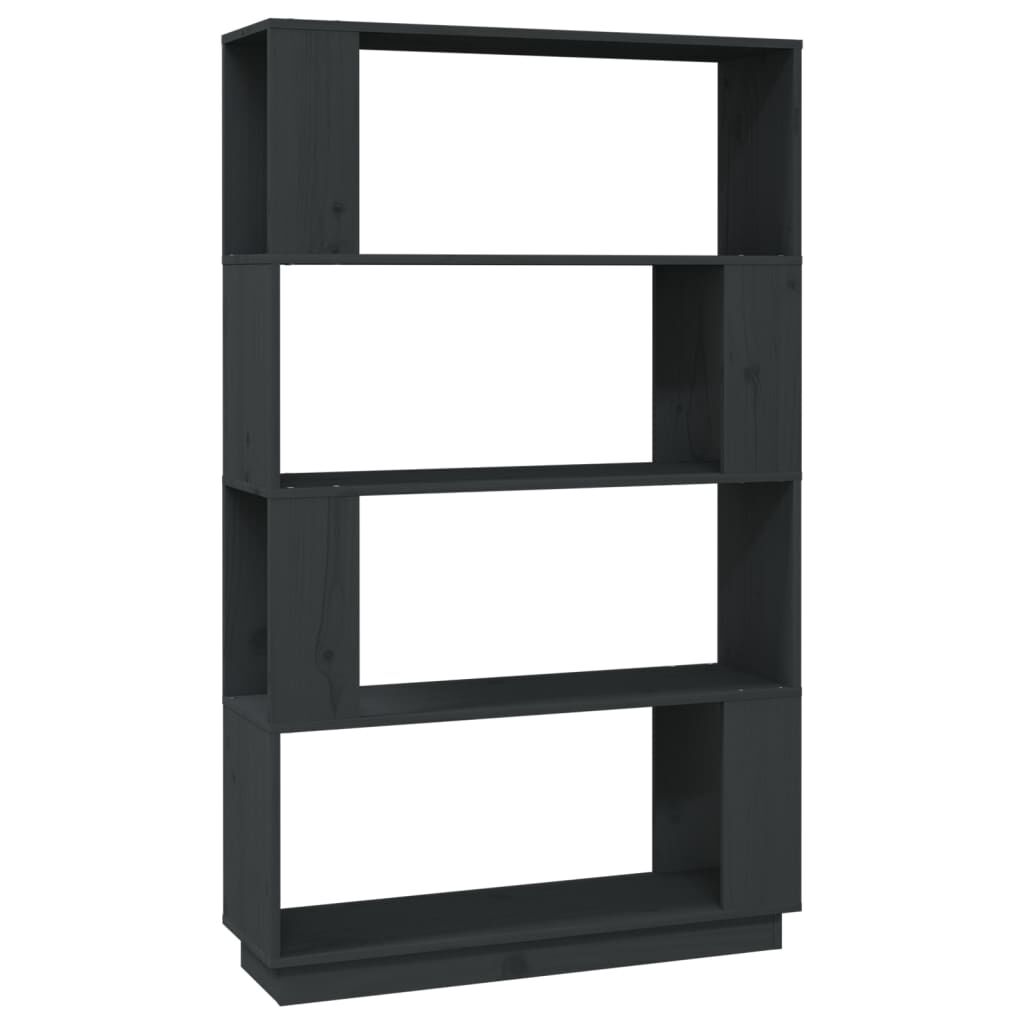 vidaXL Βιβλιοθήκη/Διαχωριστικό Χώρου Γκρι 80x25x132 εκ. Μασίφ Πεύκο