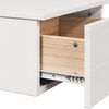 vidaXL Κομοδίνο με συρτάρι Λευκό 37 x 35 x 18.5 εκ Μασίφ ξύλο πεύκου
