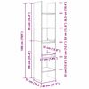 vidaXL Βιβλιοθήκη Μαύρη δρυς 40 x 35 x 180 εκ. Επεξεργασμένο ξύλο