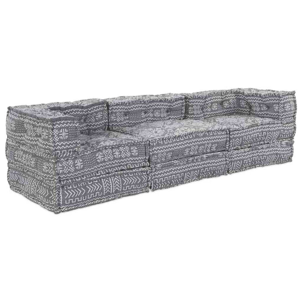 vidaXL Μαξιλάρι 3 pcs Ανοιχτό γκρι 70 x 70 x 54 εκ Πολυεστέρας