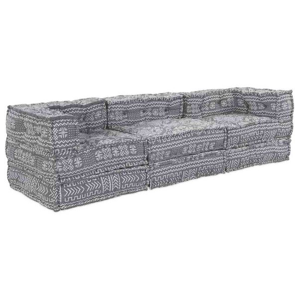 vidaXL Μαξιλάρι 3 pcs Ανοιχτό γκρι 70 x 70 x 54 εκ Πολυεστέρας