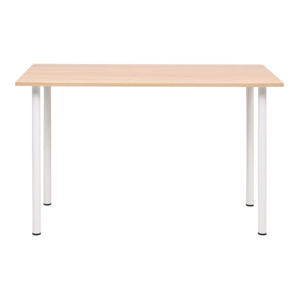 vidaXL Τραπεζαρία Χρώμα Δρυός και Λευκό 120 x 60 x 73 εκ.