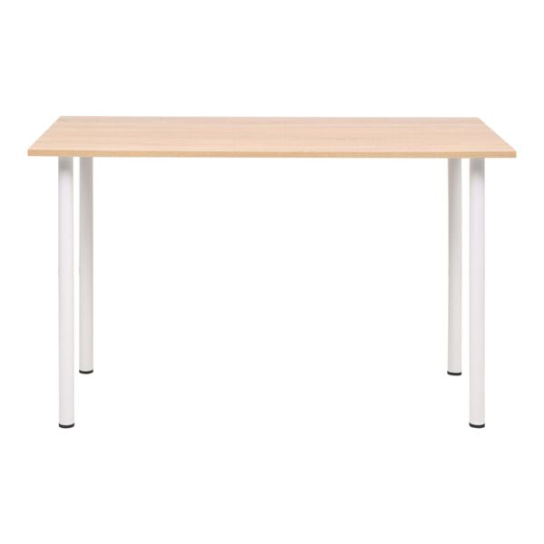 vidaXL Τραπεζαρία Χρώμα Δρυός και Λευκό 120 x 60 x 73 εκ.