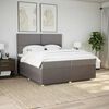 vidaXL &Kappa;&rho;&epsilon;&beta;ά&tau;&iota; Boxspring &mu;&epsilon; &Sigma;&tau;&rho;ώ&mu;&alpha; Taupe 200x200 &epsilon;&kappa;. &Upsilon;&phi;&alpha;&sigma;&mu;ά&tau;&iota;&nu;&omicron;