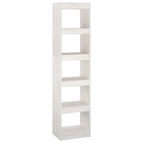 vidaXL Βιβλιοθήκη/Διαχωριστικό Χώρου Λευκό 40x30x167,5 εκ. Ξύλο Πεύκου