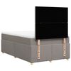 vidaXL Κρεβάτι Boxspring με Στρώμα Taupe 120x190 εκ. Υφασμάτινο