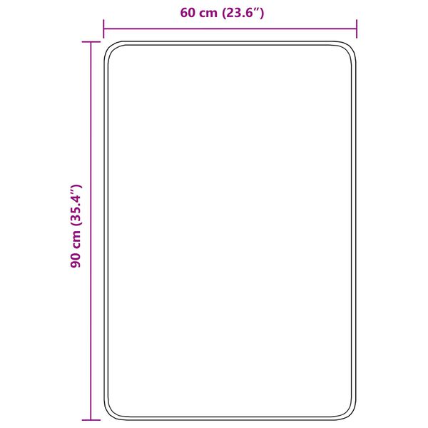 vidaXL Πατάκι μπάνιου Γκρι 60 x 90 cm Πολυπροπυλένιο