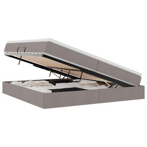 vidaXL &Kappa;&rho;&epsilon;&beta;ά&tau;&iota; &mu;&epsilon; &alpha;&pi;&omicron;&theta;&eta;&kappa;&epsilon;&upsilon;&tau;&iota;&kappa;ό &chi;ώ&rho;&omicron; &kappa;&alpha;&iota; &sigma;&tau;&rho;ώ&mu;&alpha; Taupe 200 x 200 cm