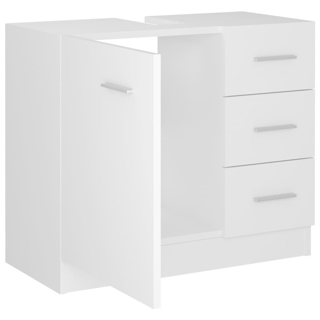 vidaXL Ντουλάπι Νιπτήρα Λευκό 63x30x54 εκ. Επεξ. Ξύλο