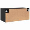 vidaXL Ντουλάπα Τοίχου Μαύρη δρυς 80 x 36.5 x 35 cm Επεξεργασμένο ξύλο
