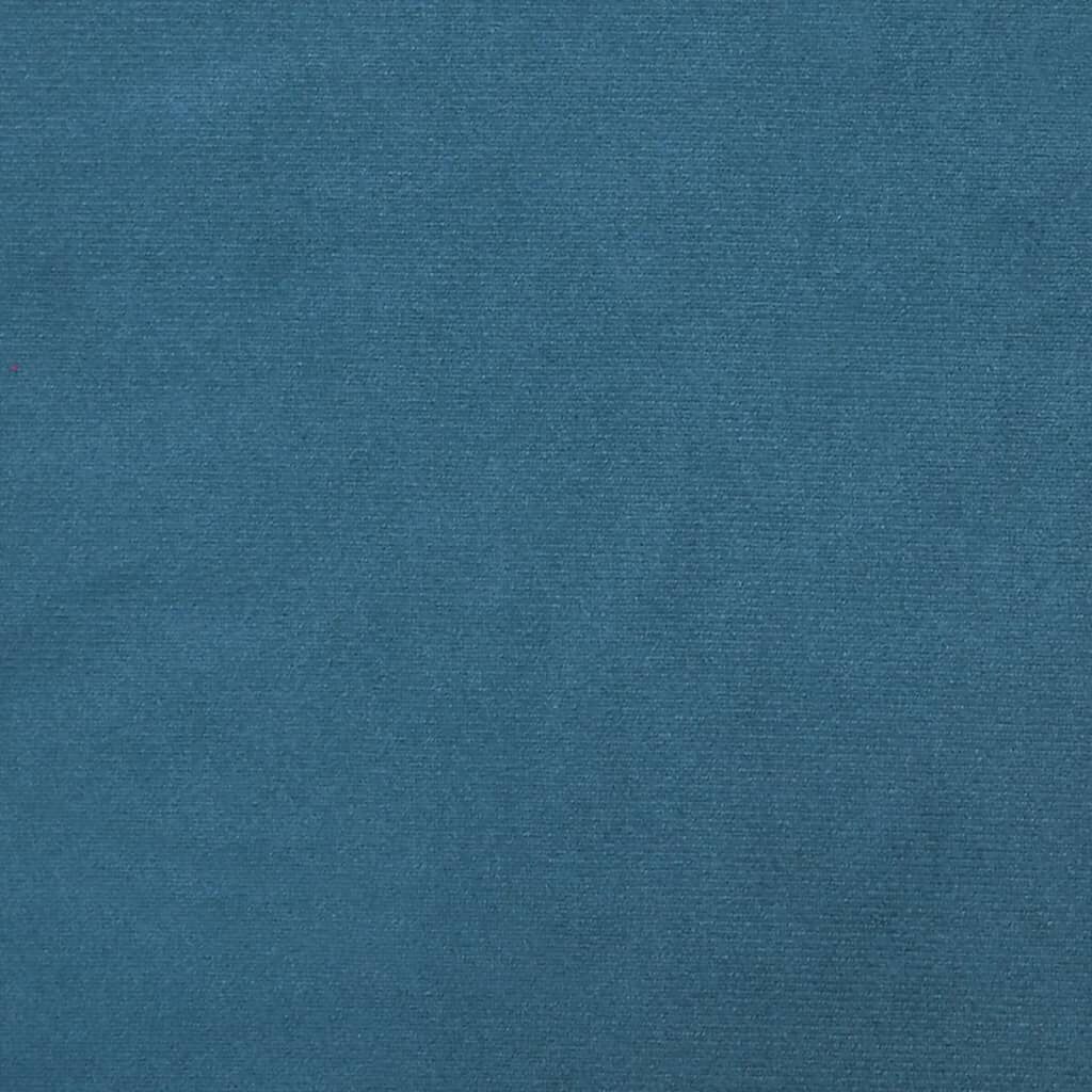 vidaXL Κρεβάτι Boxspring με Στρώμα Σκούρο Μπλε 120x190 εκ. Βελούδινο