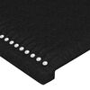 vidaXL Κεφαλάρι Κρεβατιού Μαύρο 100x5x78/88 εκ. Υφασμάτινο