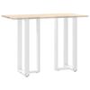 vidaXL Πόδια Τραπεζιού Μπαρ σε Σχήμα Τ, 2 τεμ. Λευκά 50x35x(100-101) εκ. Ατσάλι