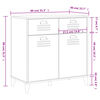 vidaXL Μπουφές VIKEN Λευκός 80 x 40 x 80 εκ. από Επεξεργασμένο Ξύλο